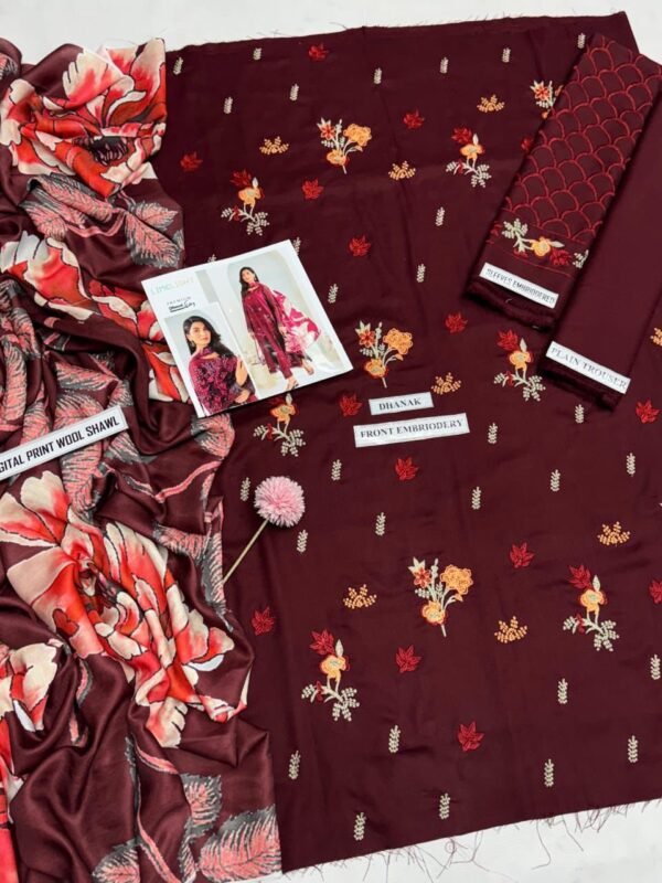 LimeLight Dhanak Embroidered 3pc