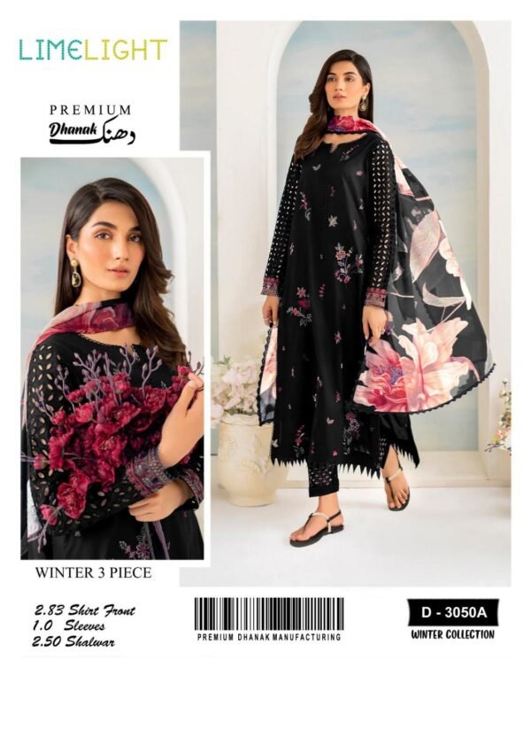 LimeLight Dhanak Embroidered 3pc