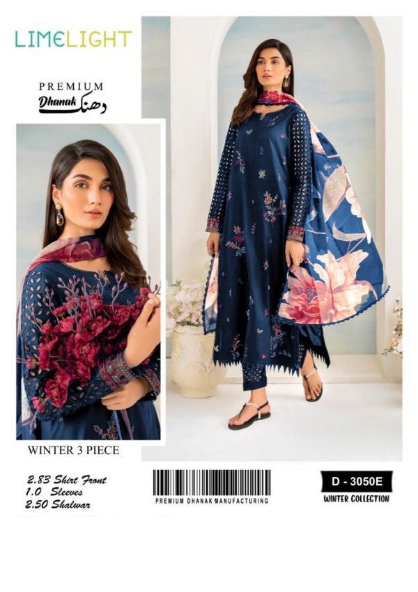 LimeLight Dhanak Embroidered 3pc