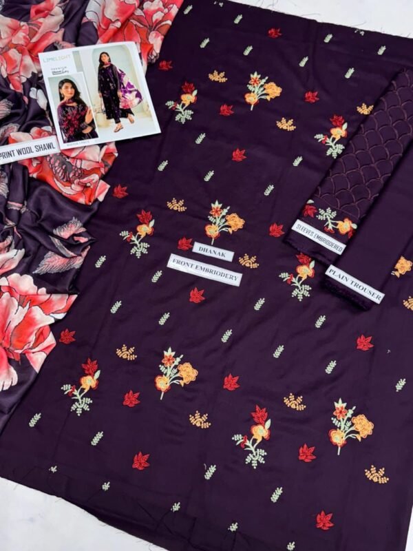 LimeLight Dhanak Embroidered 3pc