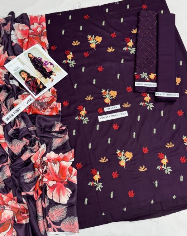 LimeLight Dhanak Embroidered 3pc