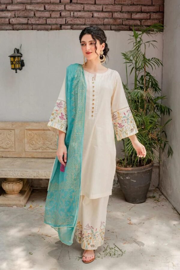 Winter Dhanak Embroidered Dress