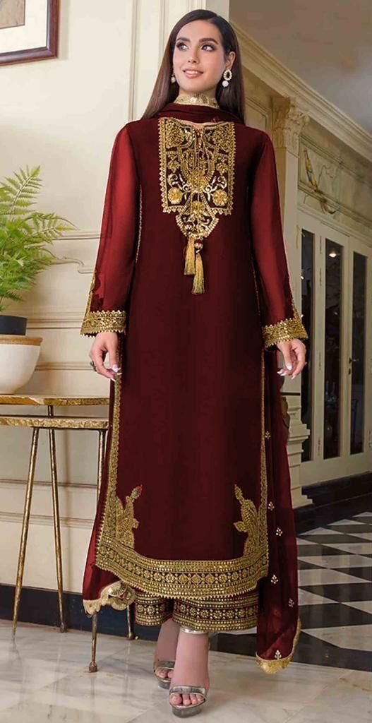 Asim Jofa Chiffon Party Wear Dress