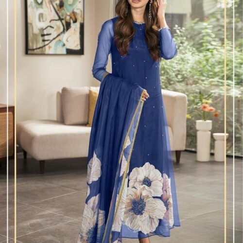 Lulusar Handwork Embroidered Silk Dress