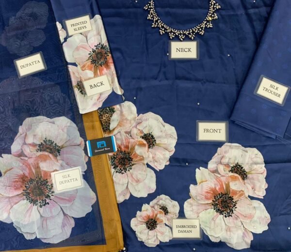 Lulusar Handwork Embroidered Silk Dress