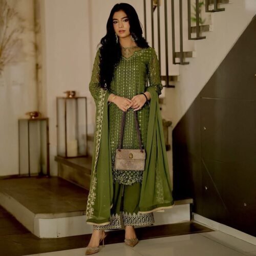 Azure Chiffon Party Wear Article