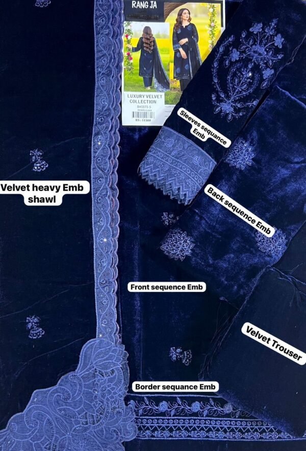 Rang Ja Velvet Party Wear Winter Dress