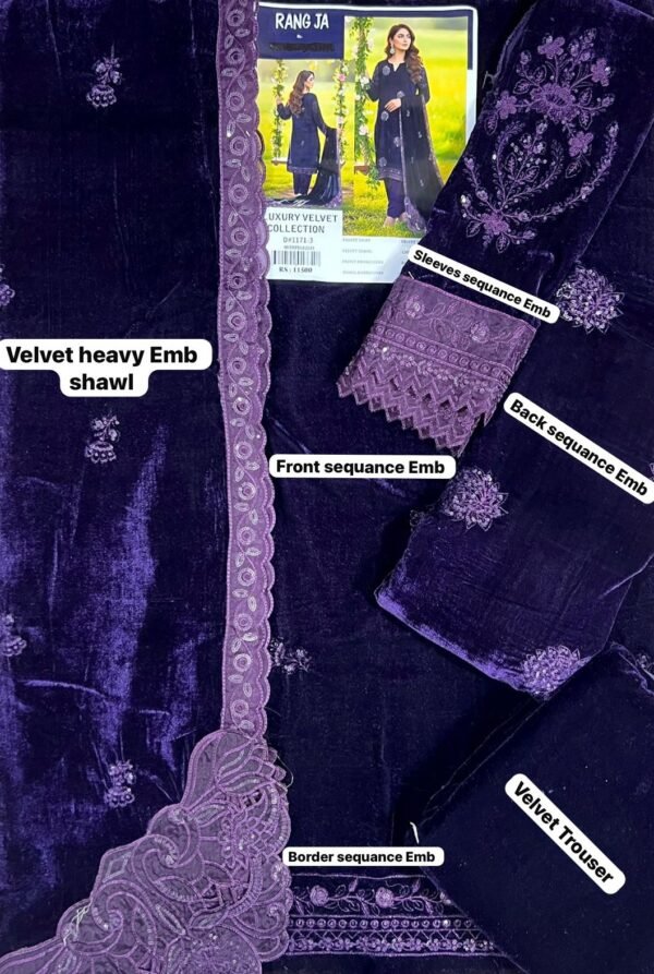 Rang Ja Velvet Party Wear Winter Dress