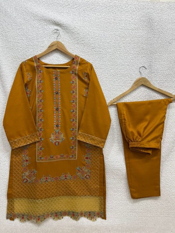 Stiched Dhanak Embroidered 2pc