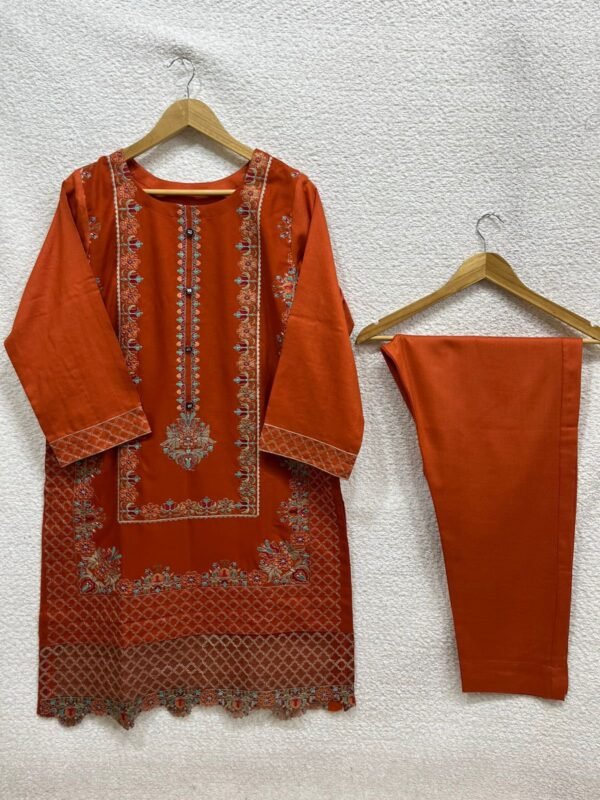 Stiched Dhanak Embroidered 2pc
