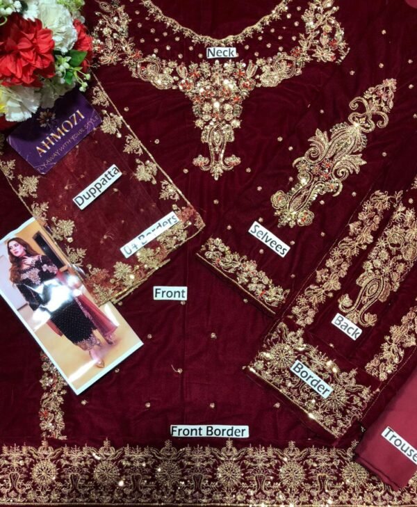 Aneelas Luxury Velvet Party Wear